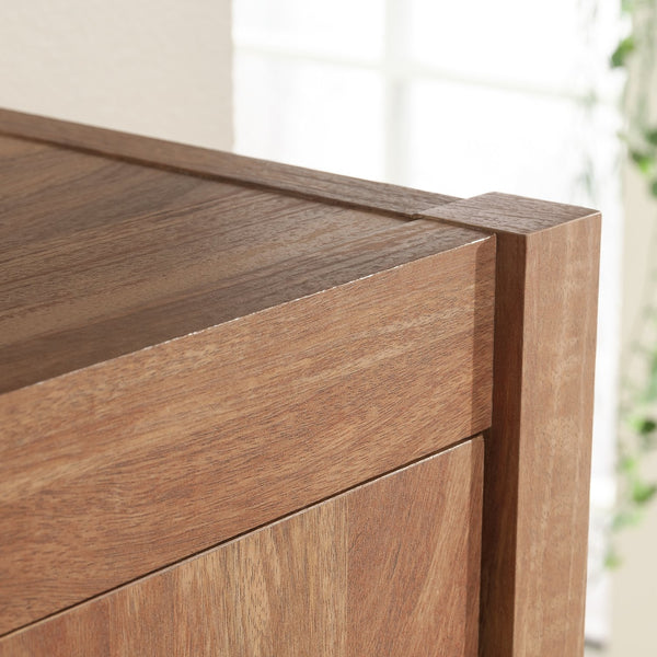 English Elm Hutch, Stylish Brown-Finish Office Storage Solution With Multiple Compartments For Organized Workspaces B356P367795