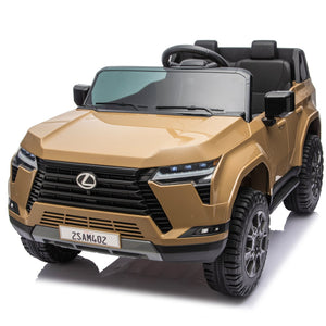 English Elm Lexus Gx550 Two Seat Kids Ride on with 24v Power Remote Control and Suspension Champagne W1578P416234