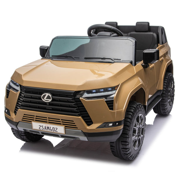 English Elm Lexus Gx550 Two Seat Kids Ride on with 24v Power Remote Control and Suspension Champagne W1578P416234