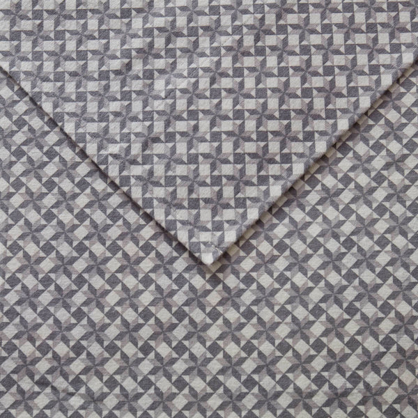 English Elm 4-piece Cal King Cotton Sheet Set Snowflake Print Breathable Wrinkle Resistant Bedding B035P408379