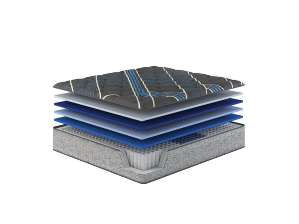English Elm Restonic Comfort Care Firm King Hybrid Mattress with Cooling Foam and Pocketed Coils B123P299698