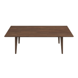English Elm Ashcroft Furniture - Levi Modern Solid Wood Rectangular Dining Table - Water-Resistant Walnut Top For 6 Adults B183P231876