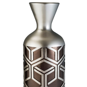 English Elm 22" Polyresin Floor Vase Bamboo Weave Texture Chestnut Tones for Coastal Boho Decor B072115831