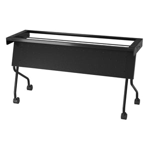 OSP Home Furnishings Frame/modesty Panel Steel Desk Base with Privacy Shield for Professional Workstation Setup 60X24  Black 842FM5-B