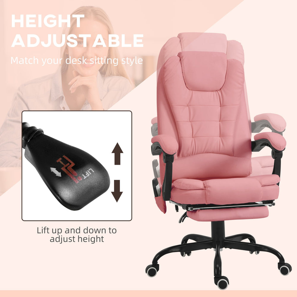 English Elm 7-point Vibrating Massage Chair High Back Pu Leather Recliner with Footrest for Home Office T3971P408682