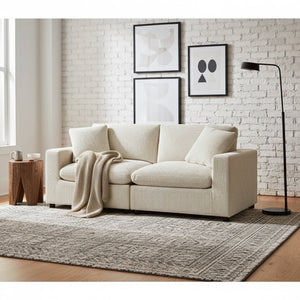 English Elm Chelsea Modular 2-Piece Sofa - Stylish Beige Comfort, Family-Friendly Design, Easy Care & Versatile Layout B050S00011