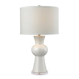 White Ceramic 28'' High 1-Light Table Lamp - Gloss White D2618 Elk Home