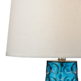 Hammered Glass 27'' High 1-Light Table Lamp - Blue D2619 Elk Home