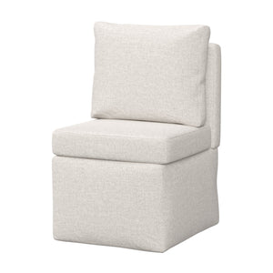 English Elm Armless Corduroy Accent Chair with Dense Cushion for Bedroom or Living Room T3623P430761