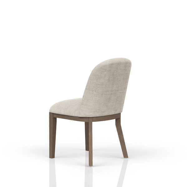 English Elm Cocoa Swivel Barrel Chair with 360° Rotation, Cocoa-Stained Wood Base, Soft Upholstered Comfort Ivory 32.25 L x 22.5 W x 26.75 H B2699P298395