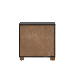 English Elm Steeler 2-drawer Nightstand Black Laminate Gold Accent Glam Bedside Cabinet B078P497916