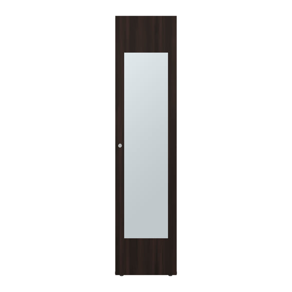 English Elm Deftones Tall Narrow Wenge Cabinet Four Shelves Slim Floor to Ceiling Bedroom Storage B128P485414