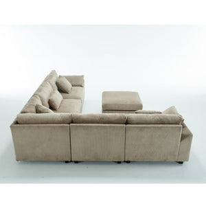 English Elm {New Arrival} Oversized Modular Sectional Sofa - Cozy Corduroy 6-Seater For Ultimate Comfort & Style! W2325S00019-GIGA