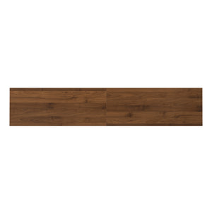 English Elm 78 Inch Walnut Media Console with Slatted Doors Solid Wood Legs and Cable Management N710P374706P