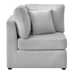 English Elm Chauncy Corner Wedge Chair - Gray, Stylish & Comfortable Accent Seating With Removable Cushions B050P410804