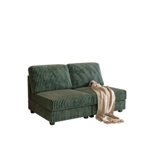 English Elm Double-seater Corduroy Sofa with Coil Spring Support for Casual Living Rooms W1793P248670