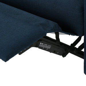 English Elm Christopher Knight Home® - Reclining Loveseat with Push-Back Recline, Plush Tufted Fabric Sofa, Compact Wall-Hugger Design Navy Blue 61372.00
