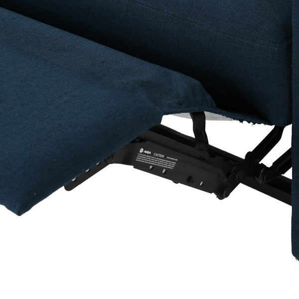 English Elm Christopher Knight Home® - Reclining Loveseat with Push-Back Recline, Plush Tufted Fabric Sofa, Compact Wall-Hugger Design Navy Blue 61372.00