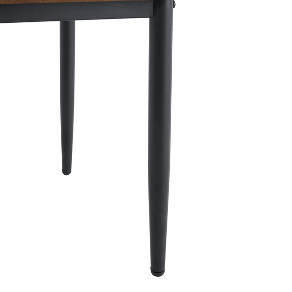 English Elm Table Set Oval Tempered Glass 71 Inch Top with Eight Faux Suede Chairs Modern Dining W1151S04760