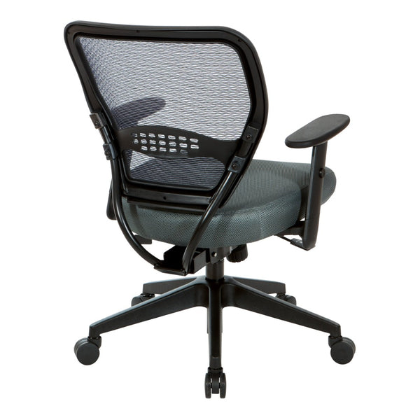 OSP Home Furnishings Air Grid Ergonomic Office Chair with Breathable Mesh Back Lumbar Support and Synchro Tilt Grey 5500SL-2M
