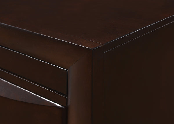 English Elm 1pc Dark Cherry TV Stand with 3 Drawers and Open Shelves, 87" Wide Media Console for Living Room B2741P294719