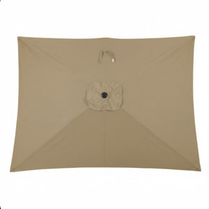English Elm 6.5 X 10 Ft Rectangular Outdoor Patio Umbrella with Crank Tilt Uv Resistant Canopy Khaki B082P454989