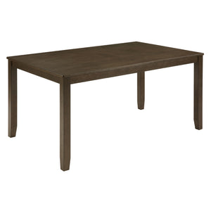 English Elm 6-Piece Rustic Dining Table Set With Bench & Chairs For 6, Dark Walnut Finish, Farmhouse Charm W1998S00086