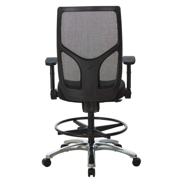 OSP Home Furnishings Drafting Chair with Progrid Mesh Back Ergonomic Lumbar and Pneumatic Height Adjustment 99583FDC-30