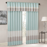 Madison Park Amherst Transitional Polyoni Pintuck Valance MP41-4378 Aqua