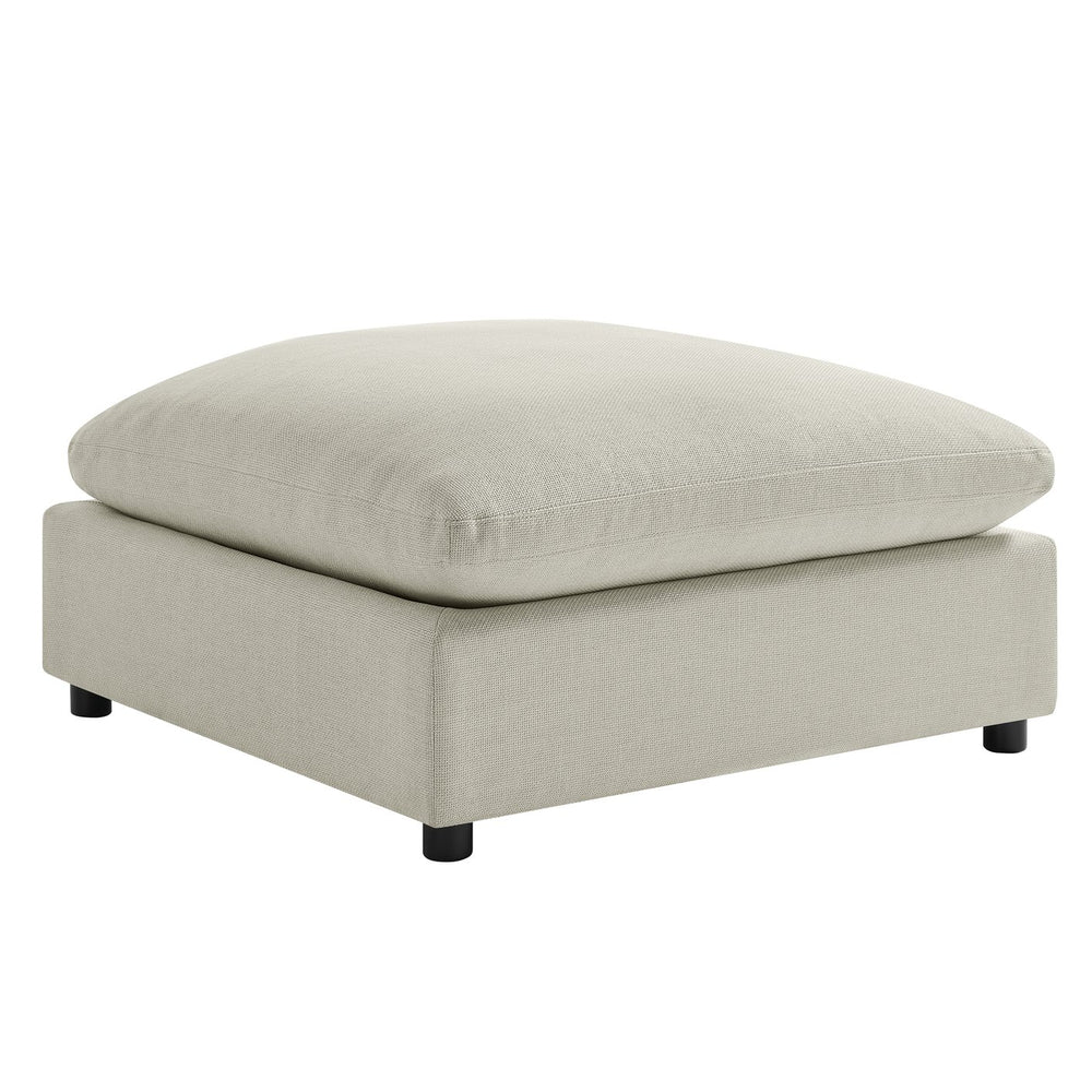 English Elm Cassandra Plush Beige 40" Square Ottoman — Removable Washable Cover, Down-Blend Topper, Pet-Friendly Durable B050P390609