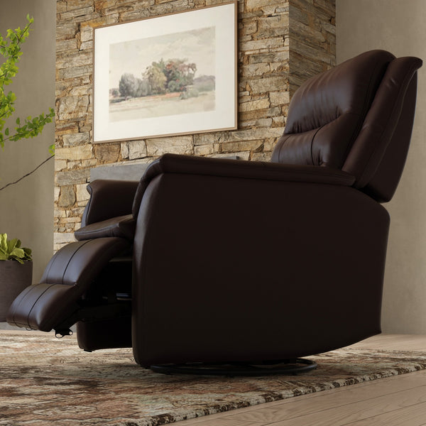 English Elm Global Home Swivel Glider Recliner In Madras Brown – Timeless Comfort & Elegant Design For Any Space B339P333953