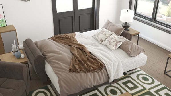 English Elm Primenest Versatile Upholstered Chaise Lounge - Convertible Sleeper With Storage & Pillows Included B030P303518-GIGA