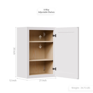 English Elm Maximize Storage with Solid Wood Shaker Cabinet Soft Close Door Adjustable Shelves W5662P465990