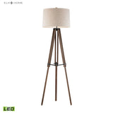 Wooden Brace 62'' High 1-Light Floor Lamp - Black - Includes LED Bulb D2817-LED Elk Home