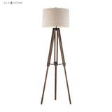 Wooden Brace 62'' High 1-Light Floor Lamp - Black D2817 Elk Home