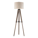 Wooden Brace 62'' High 1-Light Floor Lamp