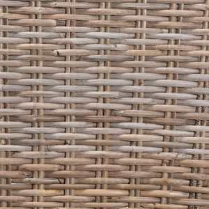 English Elm Mid-century Modern Mahogany Wood Counter Stool with Woven Rattan Back Panel B2750P470045