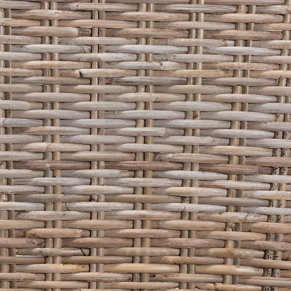 English Elm Mid-century Modern Mahogany Wood Counter Stool with Woven Rattan Back Panel B2750P470045