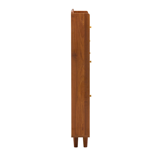 English Elm The Slim Mdf Entryway Shoe Cabinet with Metal Legs and Open Top Storage Platform W3875P387146