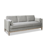 English Elm Knox 84" Modern Farmhouse Sofa, Opal Grey Velvet