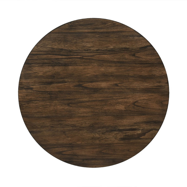 English Elm Woodhomer 5-Piece Round Dining Set - Antique White & Walnut, Space-Saving Farmhouse Style For Small Areas W2537S00004-GIGA