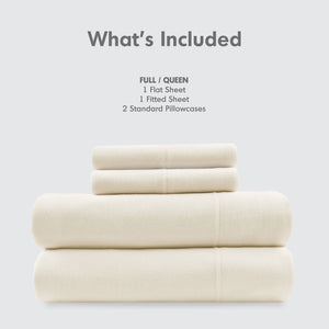 English Elm Cotton Blend Jersey Knit Sheet Set Queen – Soft, Breathable All-Season Comfort For Cozy Sleep B035P294167