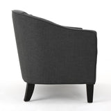 Christopher Knight Home® - Noble House - Justine Dark Grey Fabric Loveseat