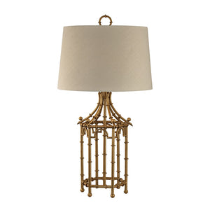 Bamboo Birdcage 32.25'' High 1-Light Table Lamp - Gold Leaf D2864 Elk Home