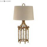 Bamboo Birdcage 32.25'' High 1-Light Table Lamp - Gold Leaf D2864 Elk Home