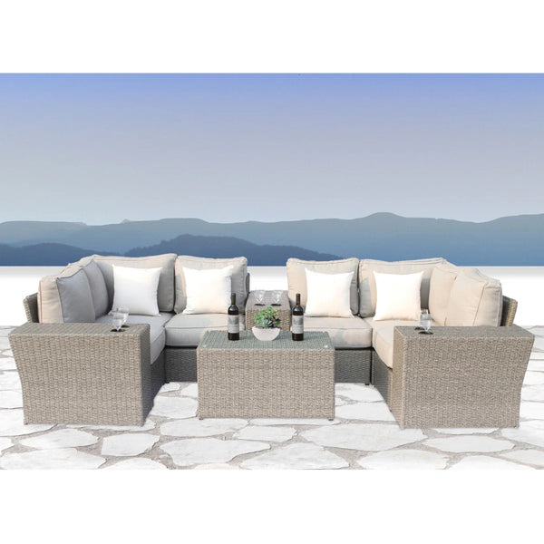 English Elm Fully Assembled 10-Piece Outdoor Wicker Seating Group For 4 - Comfort, Style & No Assembly Needed! B120S00207
