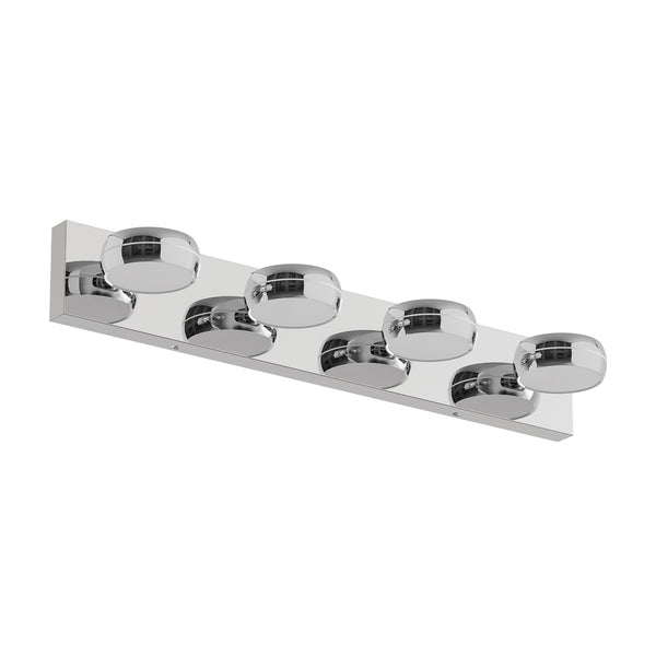 English Elm Led Vanity Light Bar 28in Polished Chrome Dimmable Fixture for Bathroom Mirror W1340P328787