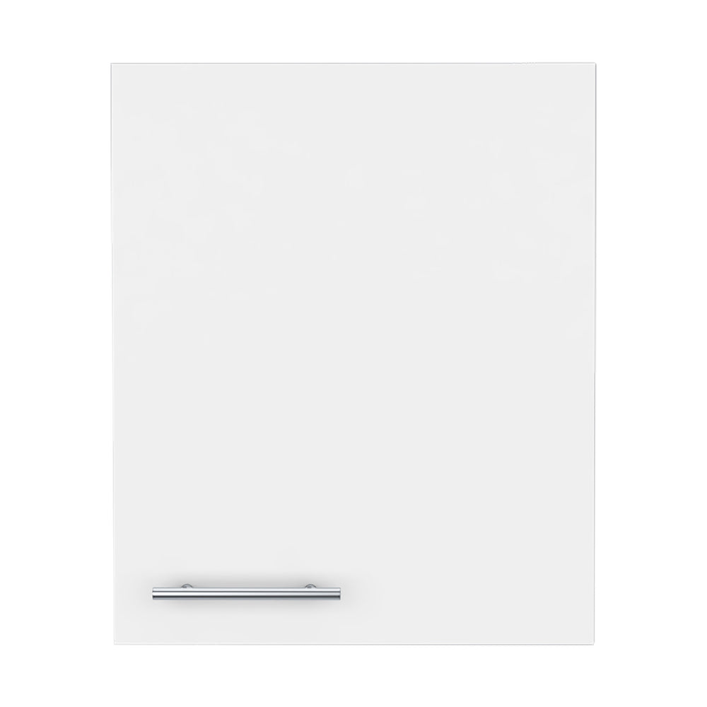 English Elm Manchester Compact 20" Wall Cabinet with One Door and Two Shelves — Space-Saving Storage, Sleek Finish White 26 L x 21 W x 4 H B070P234338