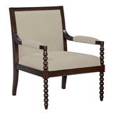 Martha Stewart Philippe Traditional Accent Arm Chair MT100-1204 Morocco Brown/Taupe