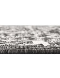 Unique Loom Outdoor Aztec Chalca Machine Made Border Rug Charcoal Gray, Ivory 7' 10" x 10' 0"